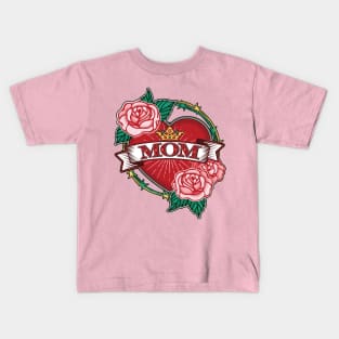 Ornamental Tattoo Style Heart - MOM Kids T-Shirt